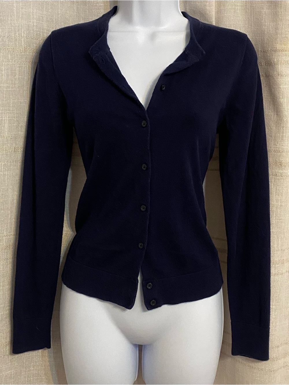 J. Crew Mercantile Navy Blue 100% Cotton Button Up Cardigan Sweater S